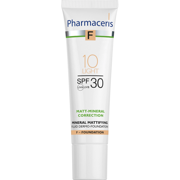 MINERAL MATTIFYING FLUID DERMO-FOUNDATION SPF 30 MATT-MINERAL-CORRECTION 10 LIGHT 30 ml