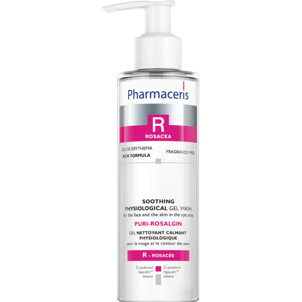 SOOTHING PHYSIOLOGICAL FACE GEL WASH for the face and the skin in the eye area PURI-ROSALGIN 190 ml