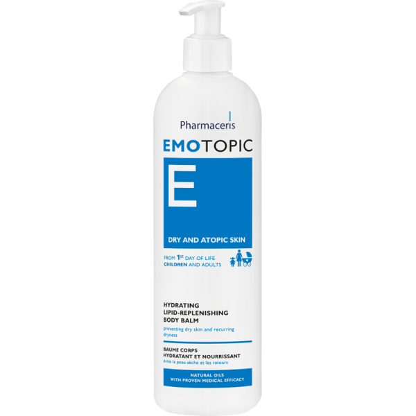 EMOTOPIC HYDRATING AND LIPID-REPLENISHING BODY BALM for daily care preventing dry skin and recurring dryness 400 ml