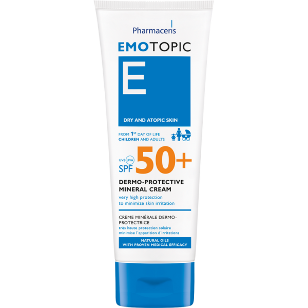 EMOTOPIC DERMO-PROTECTIVE MINERAL CREAM SPF 50+ very high protection to minimize skin irritation 75 ml