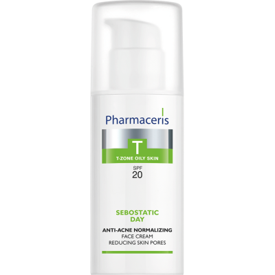 ANTI-ACNE NORMALIZING FACE CREAM SPF 20 reducing skin pores SEBOSTATIC DAY 50 ml