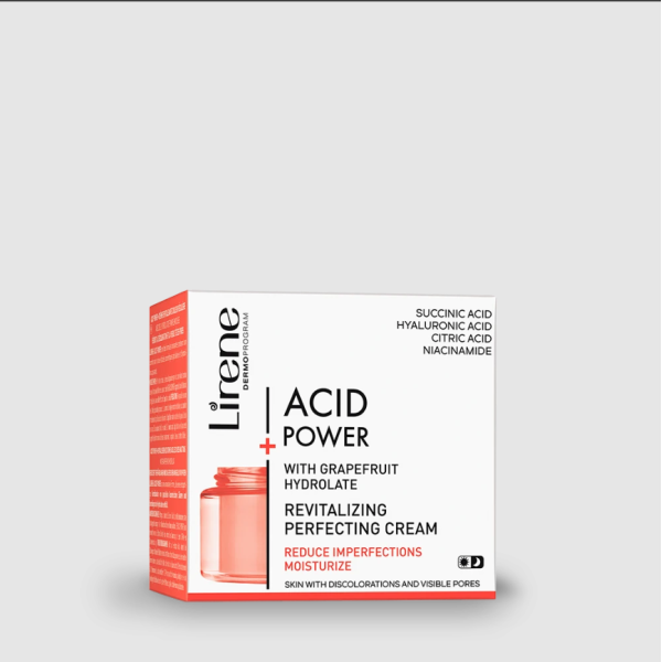 Lirene ACID POWER Revitalizing even skin tone cream with AMBER ACID 50 ml