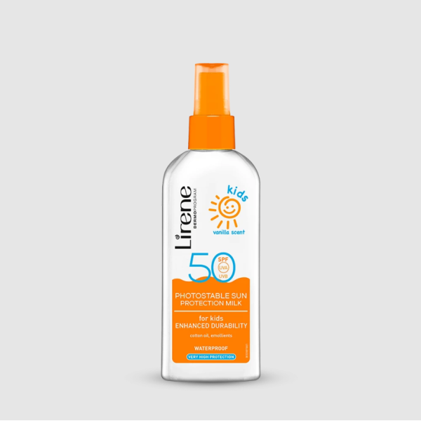 Lirene SUN KIDS Photostable sun protection milk for kids with vanilla scent SPF 50 150 ml