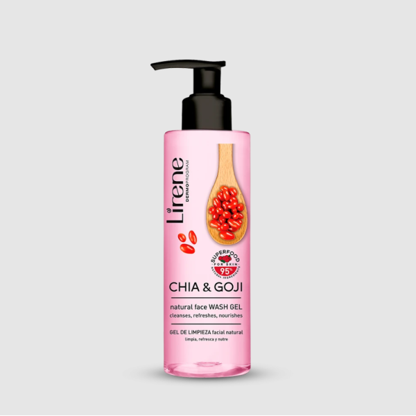 Lirene SUPERFOOD Natural wash gel for face CHIA & GOJI 190 ml
